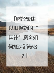财经聚焦｜以旧换新的“国补”资金如何抵达消费者？