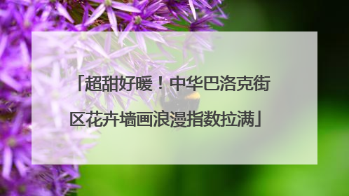 超甜好暖！中华巴洛克街区花卉墙画浪漫指数拉满