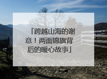 跨越山海的谢意！两面锦旗背后的暖心故事