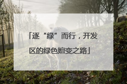 逐“绿”而行，开发区的绿色嬗变之路