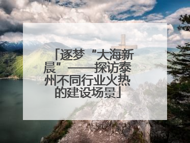 逐梦“大海新晨”——探访泰州不同行业火热的建设场景