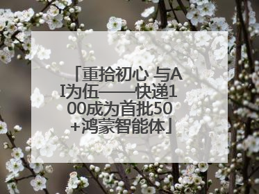 重拾初心 与AI为伍——快递100成为首批50+鸿蒙智能体