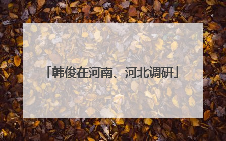 韩俊在河南、河北调研