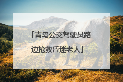 青岛公交驾驶员路边抢救昏迷老人