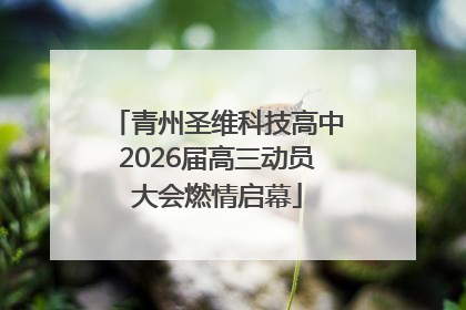 青州圣维科技高中2026届高三动员大会燃情启幕
