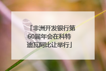 非洲开发银行第60届年会在科特迪瓦阿比让举行