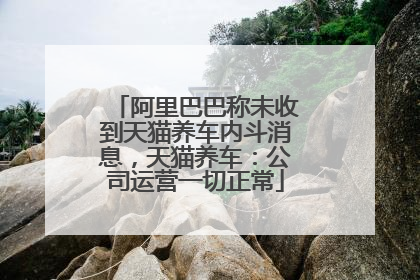 阿里巴巴称未收到天猫养车内斗消息，天猫养车：公司运营一切正常