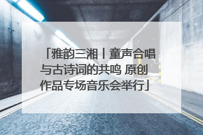 雅韵三湘丨童声合唱与古诗词的共鸣 原创作品专场音乐会举行