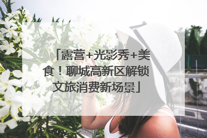 露营+光影秀+美食！聊城高新区解锁文旅消费新场景
