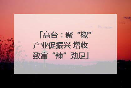高台：聚“椒”产业促振兴 增收致富“辣”劲足