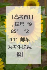 高考首日，尾号“985”“211”邮车为考生送祝福
