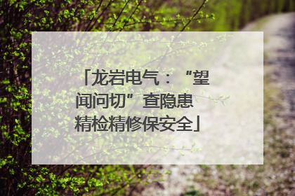 龙岩电气：“望闻问切”查隐患 精检精修保安全