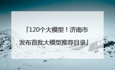 120个大模型！济南市发布首批大模型推荐目录