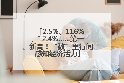 2.5%、116%、12.4%……第一、新高！“数”里行间感知经济活力