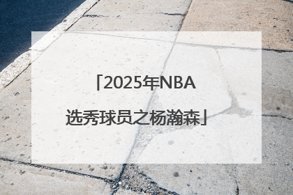 2025年NBA选秀球员之杨瀚森