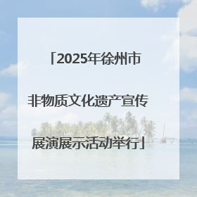 2025年徐州市非物质文化遗产宣传展演展示活动举行