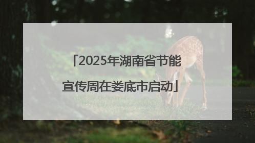 2025年湖南省节能宣传周在娄底市启动