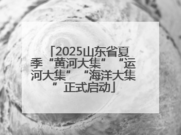 2025山东省夏季“黄河大集”“运河大集”“海洋大集”正式启动