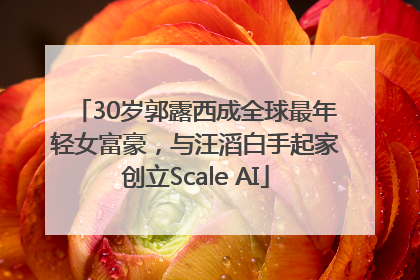 30岁郭露西成全球最年轻女富豪，与汪滔白手起家创立Scale AI