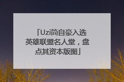 Uzi简自豪入选英雄联盟名人堂，盘点其资本版图